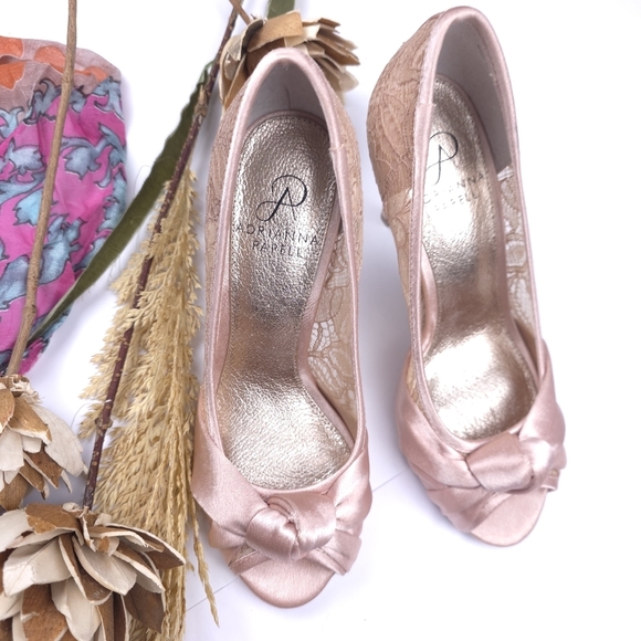 Adrianna Papell Women's Pink Peep-Toe Heels Sz 6m - Picture 2 of 9